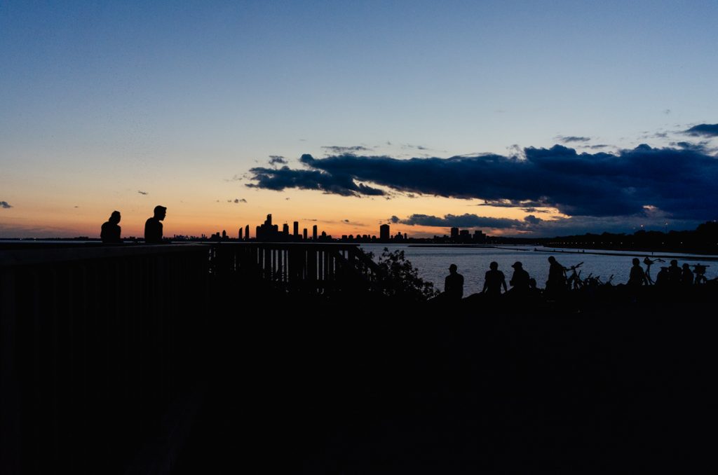 A sunset landscape of the Etobicoke skyline.