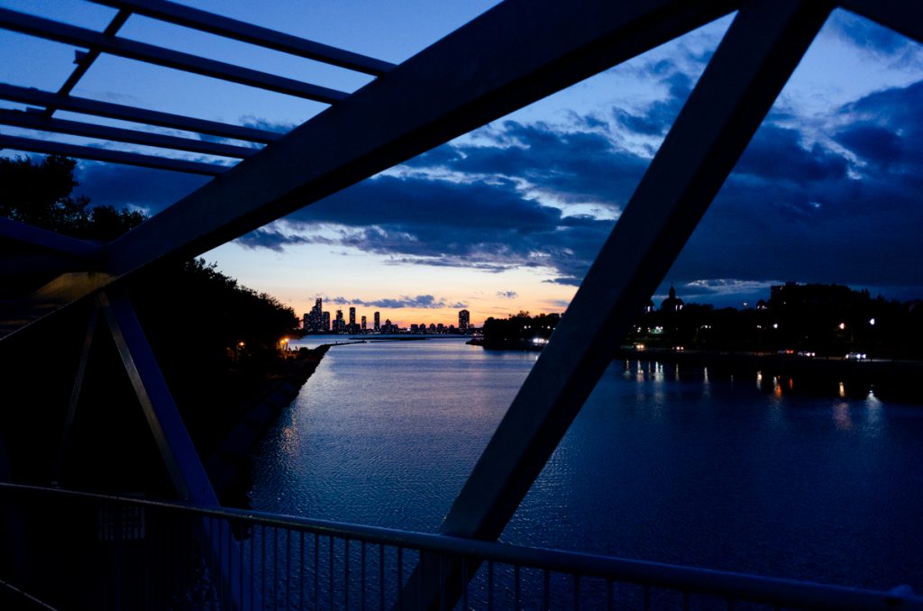 A sunset landscape of the Etobicoke skyline.