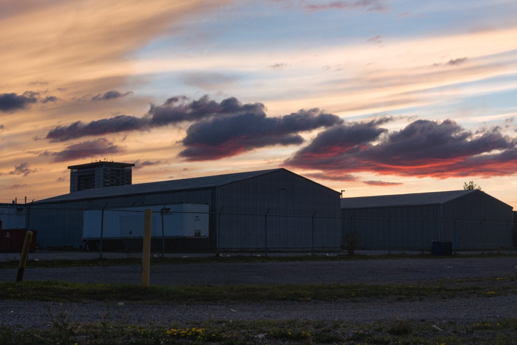 An image of a sunset in subruban Waterloo Ontario.