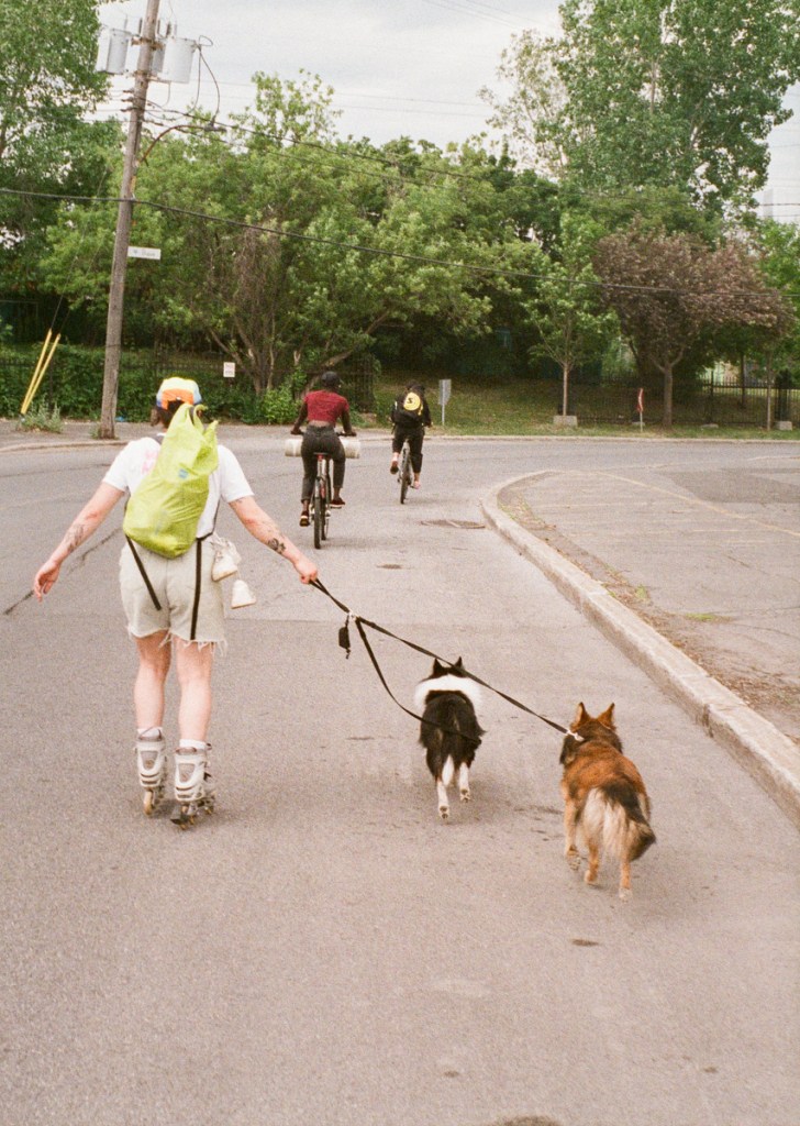 Rollerbladers in Montreal.