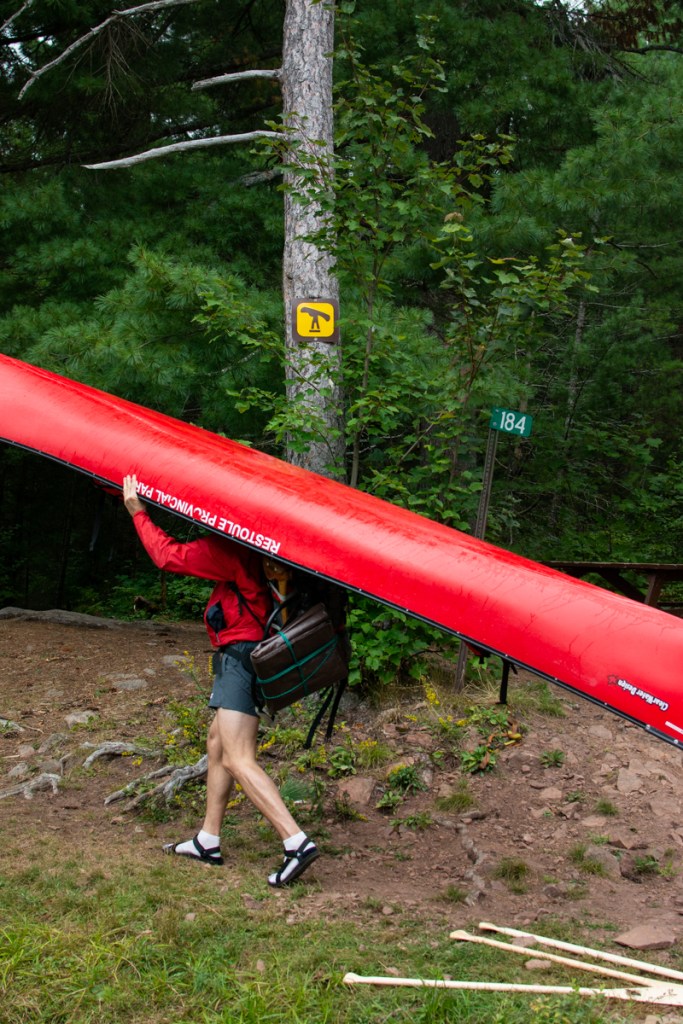 image of a canoe portage