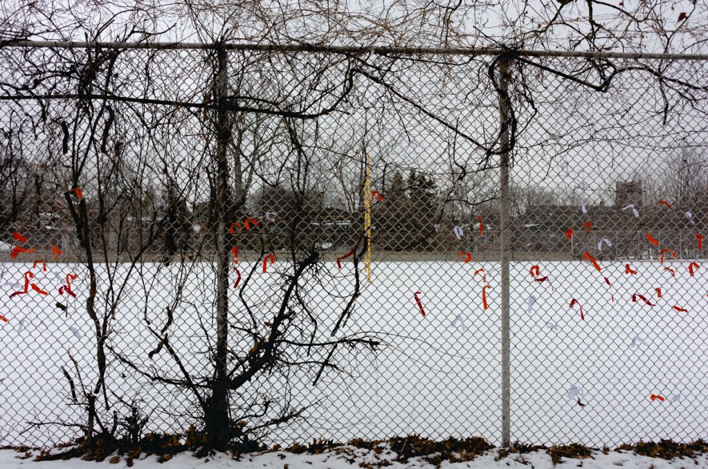 An image of an empty field covered in snow.