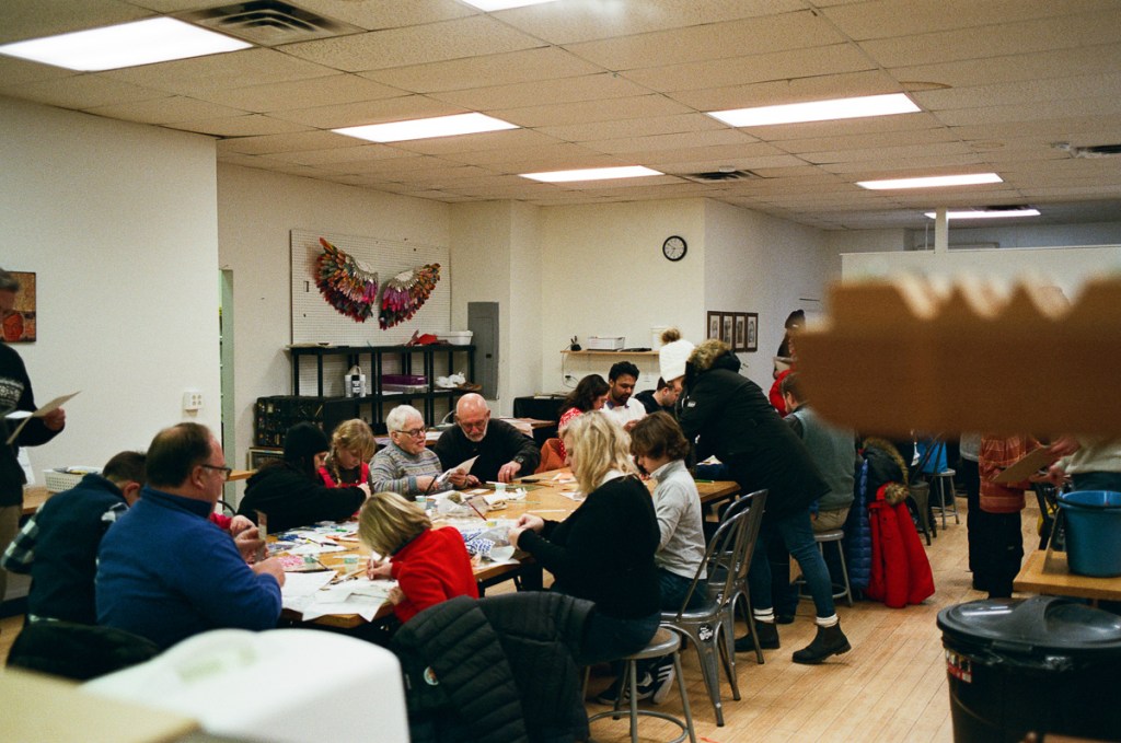 an interior shot of ADK art rise on new year's eve