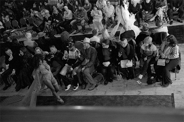 black and white image from hamilton fashion week