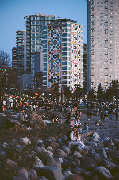blue hour at english bay