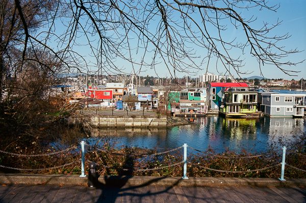 house boats at Fisherman's Wharf in Victoria BC