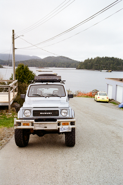 a truck near the ocean