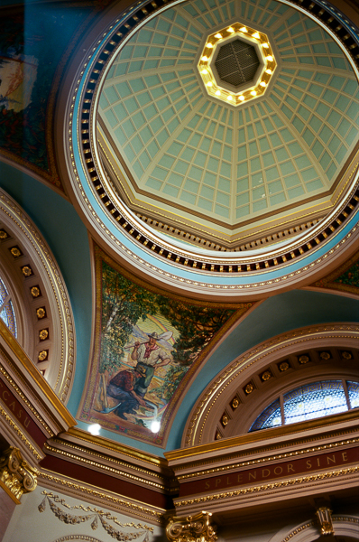 the ceiling of the BC capitol building