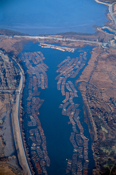 a landscape image looking out an airplane window