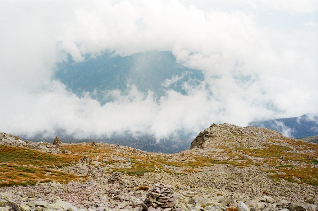 a landscape image of wildcat mountain as see from mt washington